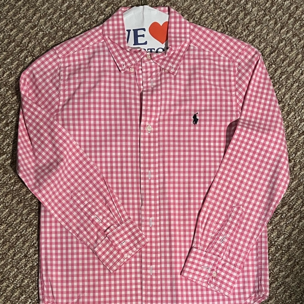 Boys Ralph Lauren button up. Excellent condition. Size 7.